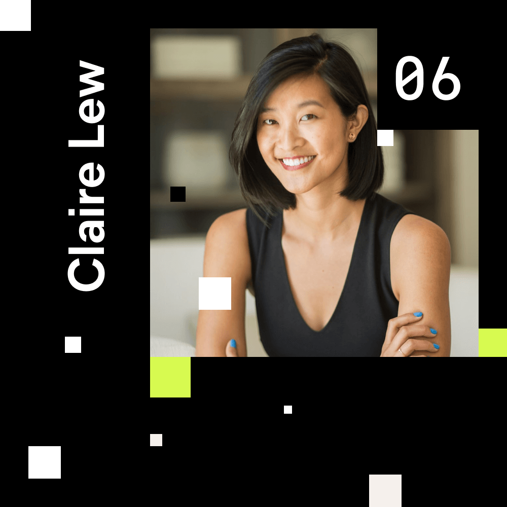 Claire Lew (Know Your Team Founder) portrait photo for episode number 6 of the Shaping Chaos Podcast.